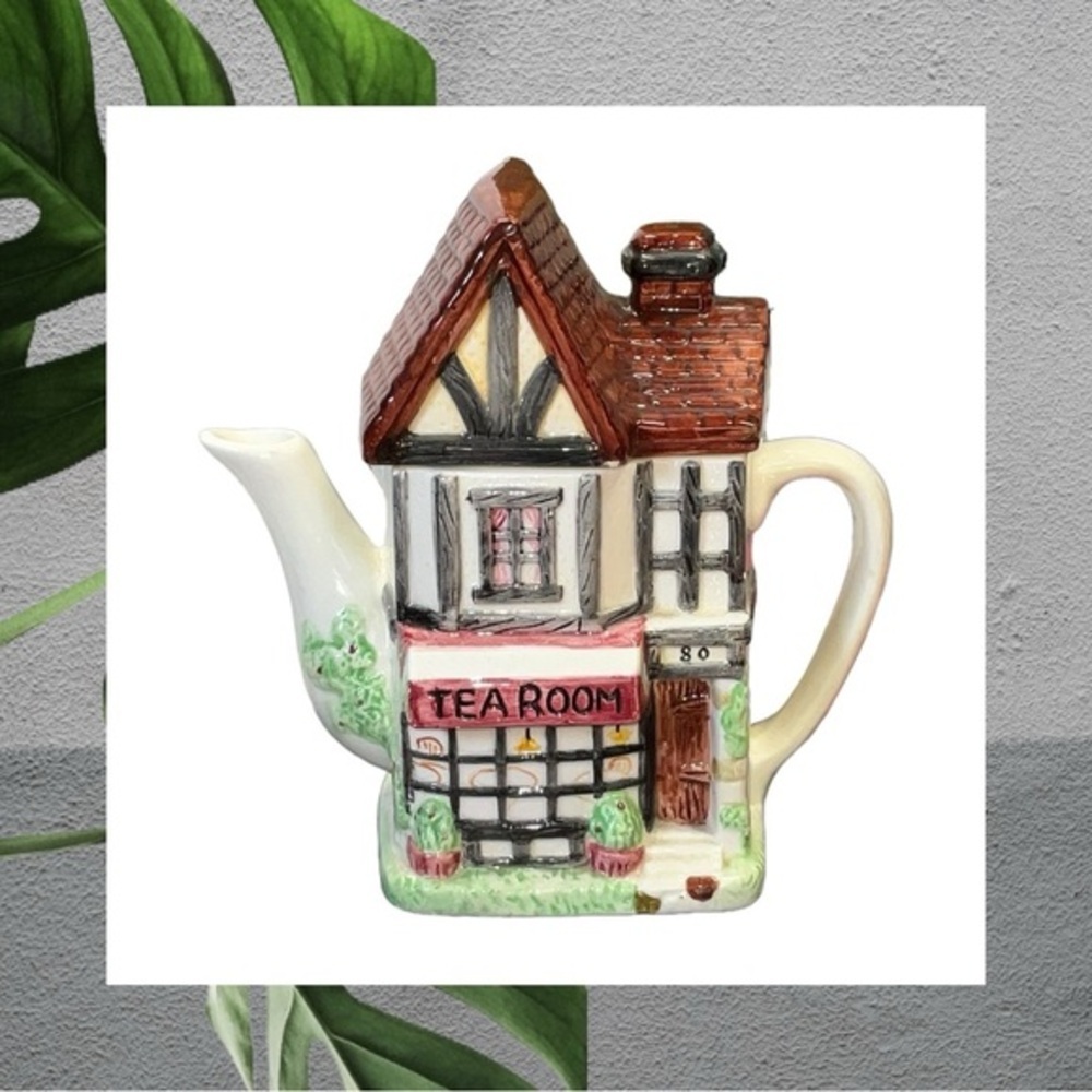 Vintage 1994 Cardinal Inc. Ceramic Tea Room House Teapot